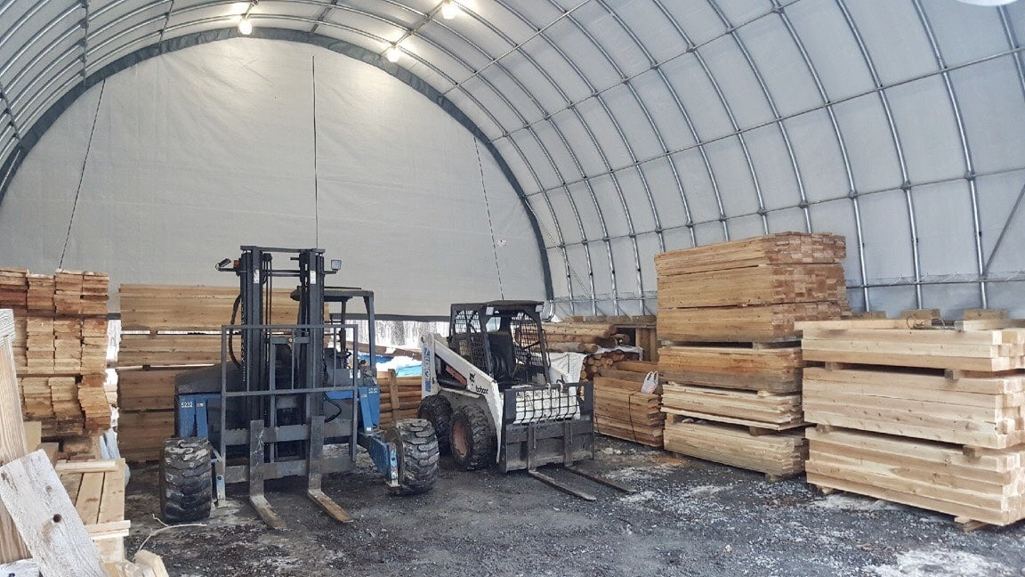 Rhino Shelter Portable Building (Round Style) 30’W x 40’L x 15’H – TR304015WHD