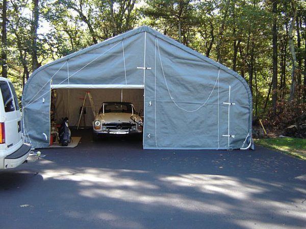 Rhino Shelter Instant Garage (Peak Style) 22’W x 24’L x 12’H - GA222412H