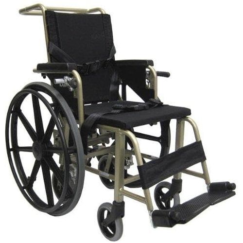 Karman Healthcare Convertible Airplane Aisle Chair - Foot Operated 24" Quick Release Rear Wheels - KMAA20