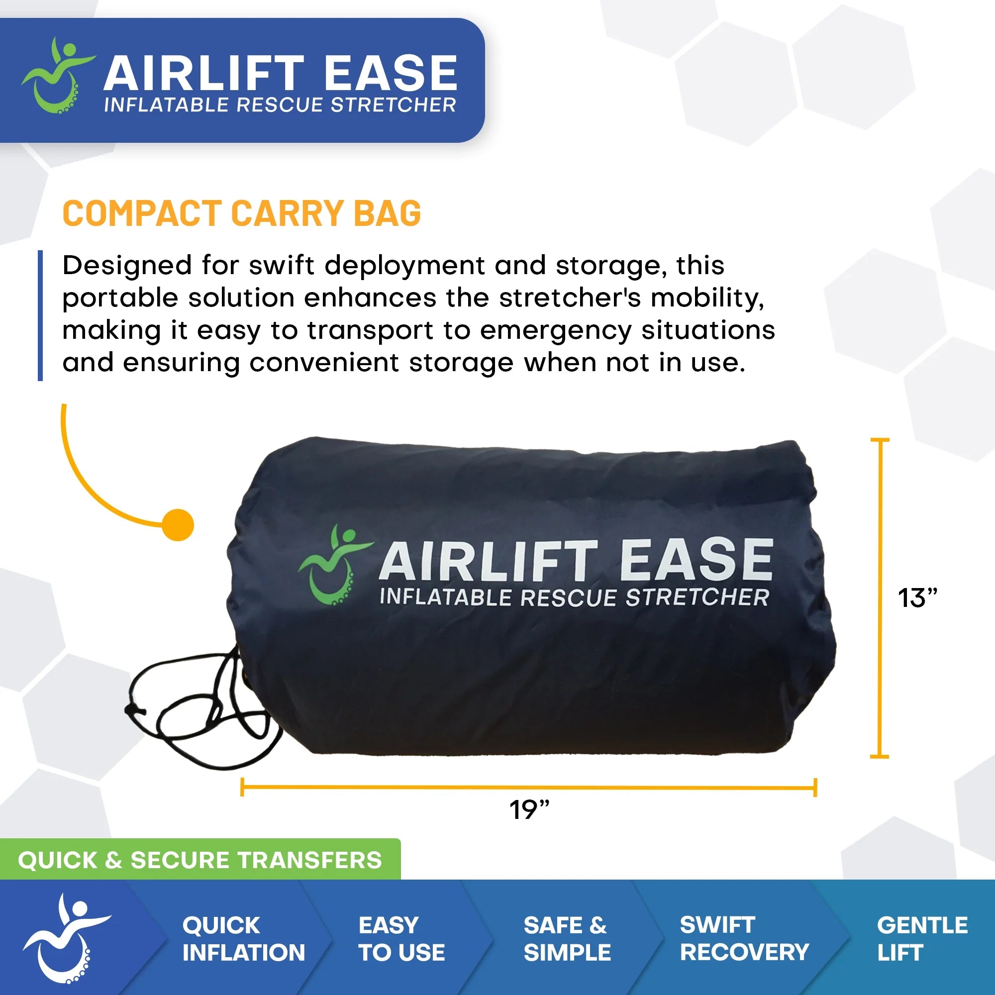 MobilePatientLift Airlift Ease Inflatable Stretcher - MP-P06