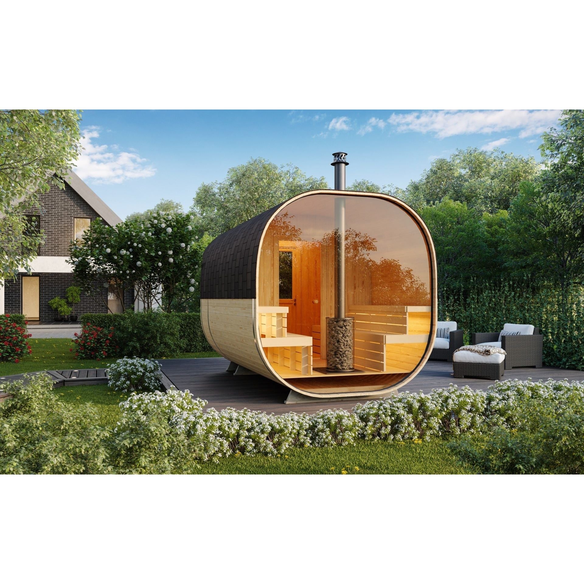 SAUNAONES™ Barrel Sauna Serenity Nature Air 6