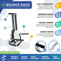 MobilePatientLift Bounce Back Personal Patient Lift for Fall Recovery MP-P10