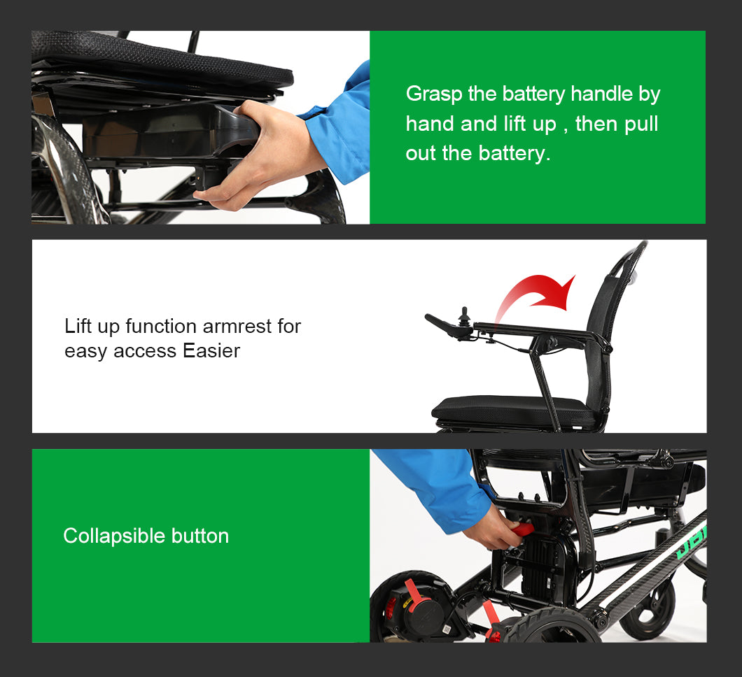 JBH Ultra-lightweight Carbon Fiber Wheelchair DC10L