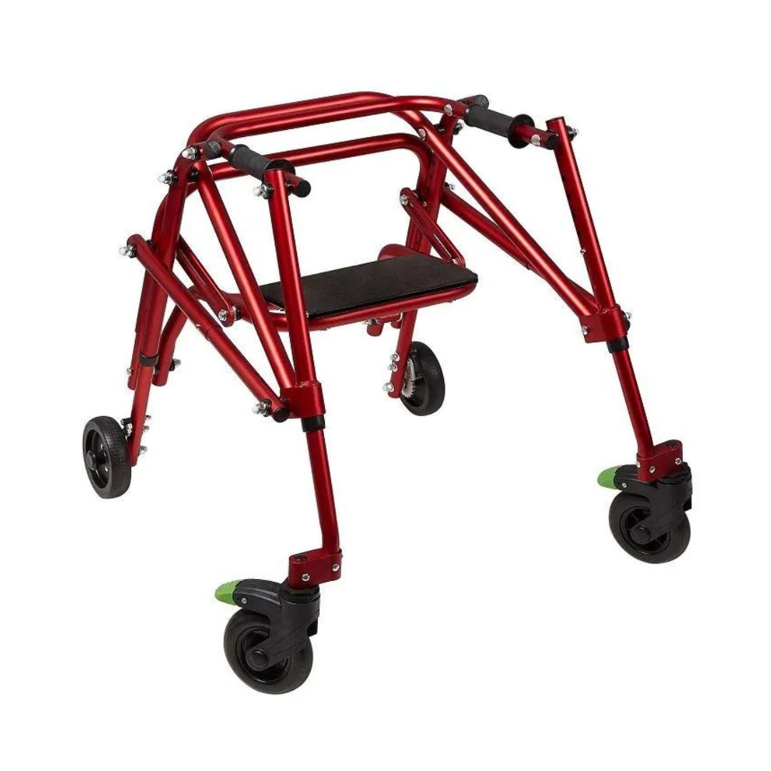 Circle Specialty Klip 4-Wheel With Flip-Up Seat posterior Pediatric Walker - KP510-20-30-40