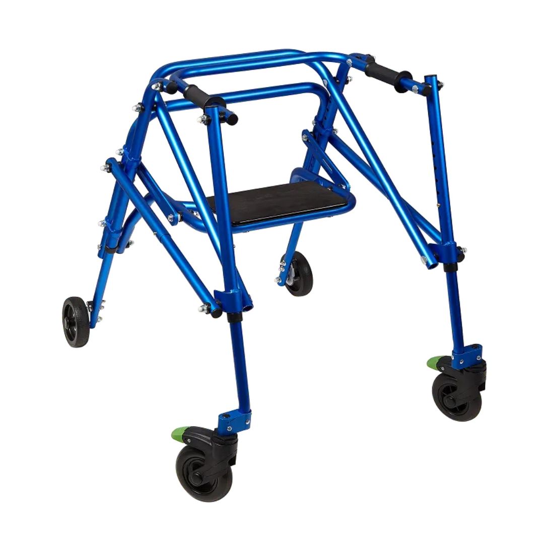 Circle Specialty Klip 4-Wheel With Flip-Up Seat posterior Pediatric Walker - KP510-20-30-40