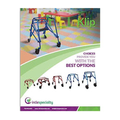 Circle Specialty Klip 4-Wheel With Flip-Up Seat posterior Pediatric Walker - KP510-20-30-40