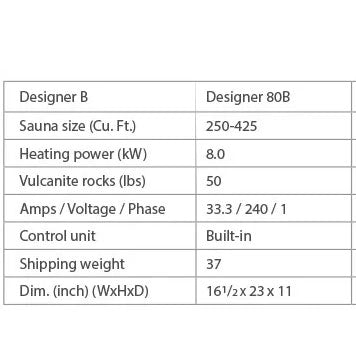Dundalk LeisureCraft Designer B 8KW Sauna Heater with Rocks 9053210