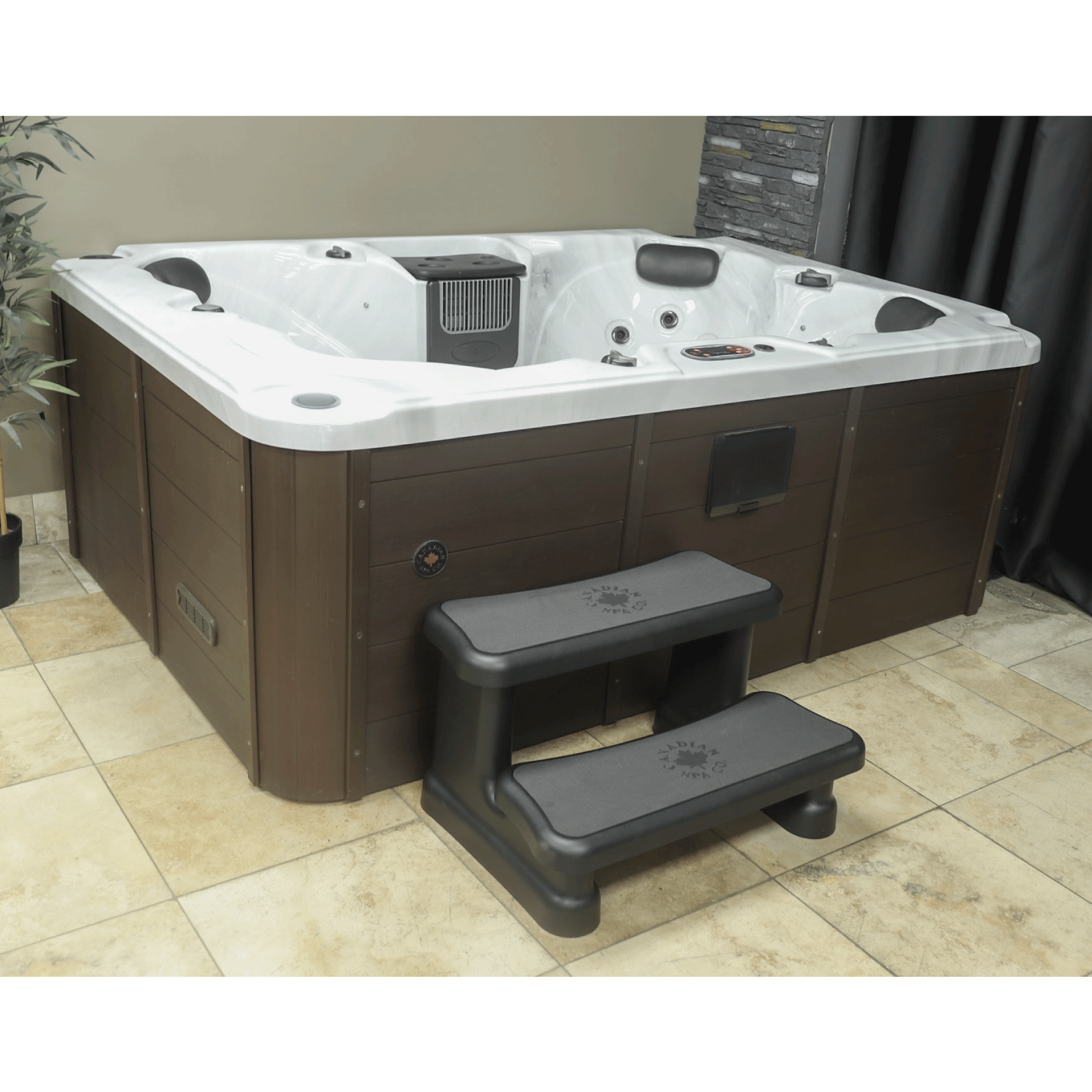Canadian Spa Company Universal Spa Steps - Black - KF-10061
