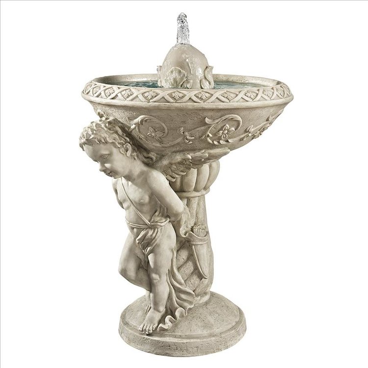 Design Toscano - Pondering Cupid Garden Fountain - KY1024
