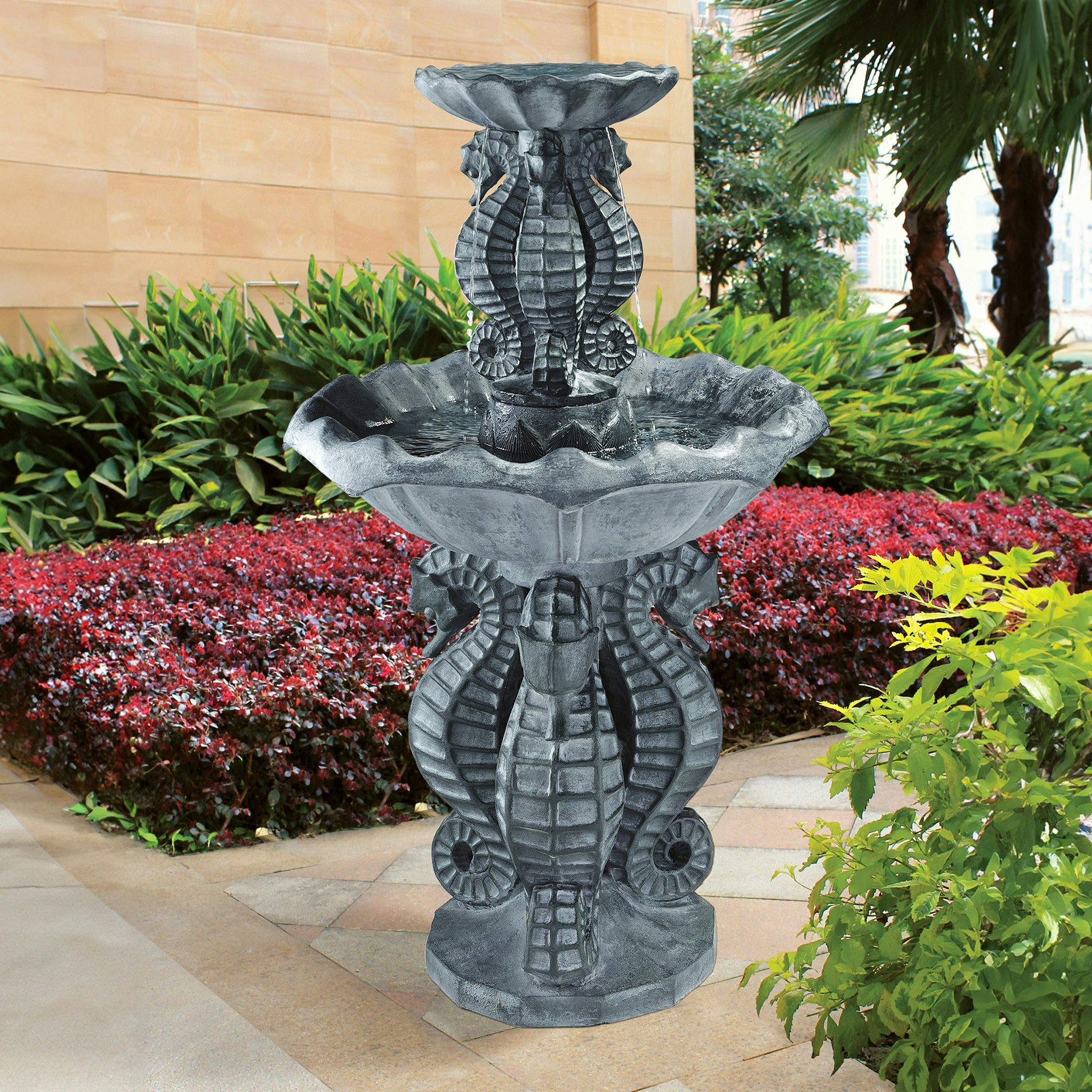 Design Toscano - Spirit of the Ocean Two-Tier Seahorse Fountain - KY2096