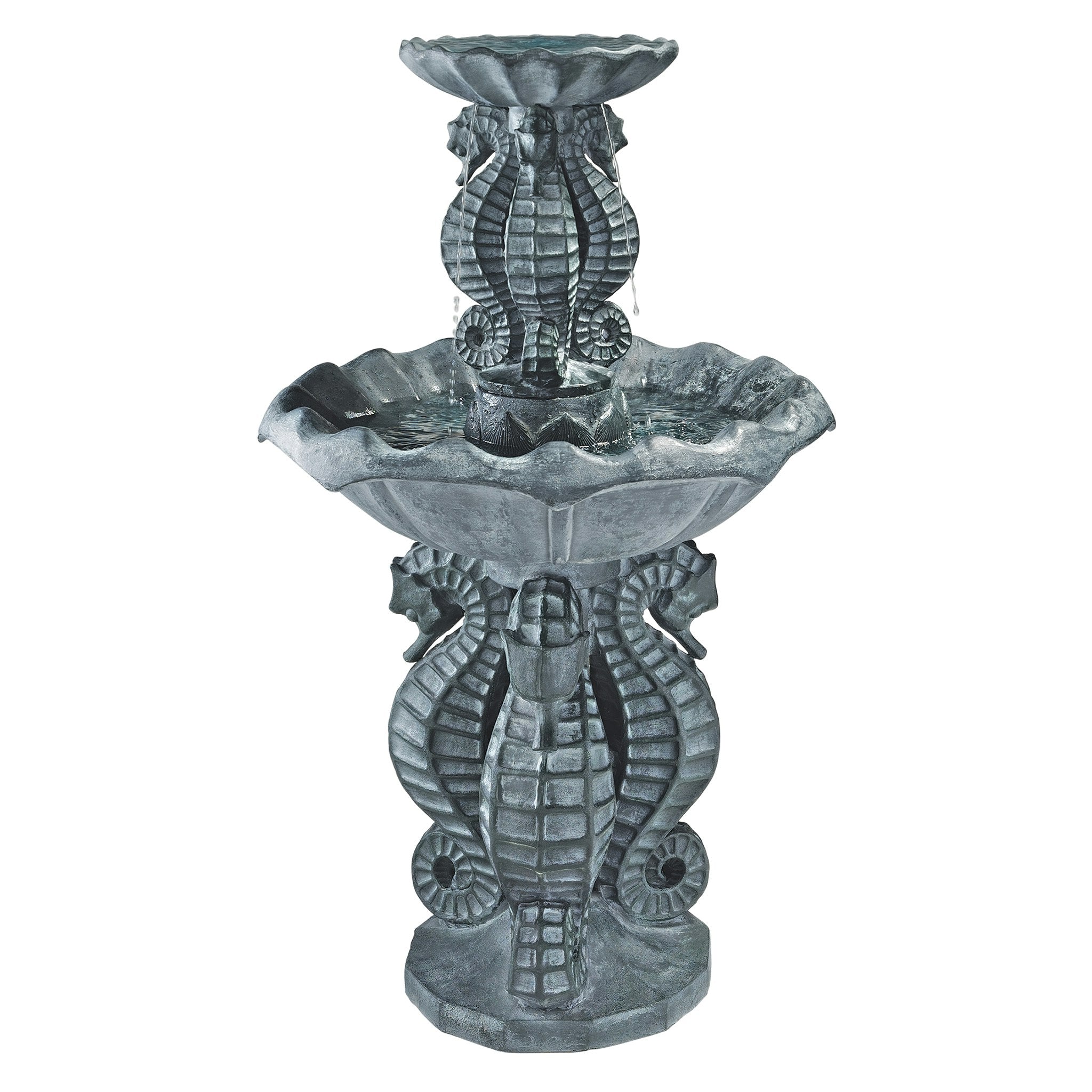 Design Toscano - Spirit of the Ocean Two-Tier Seahorse Fountain - KY2096