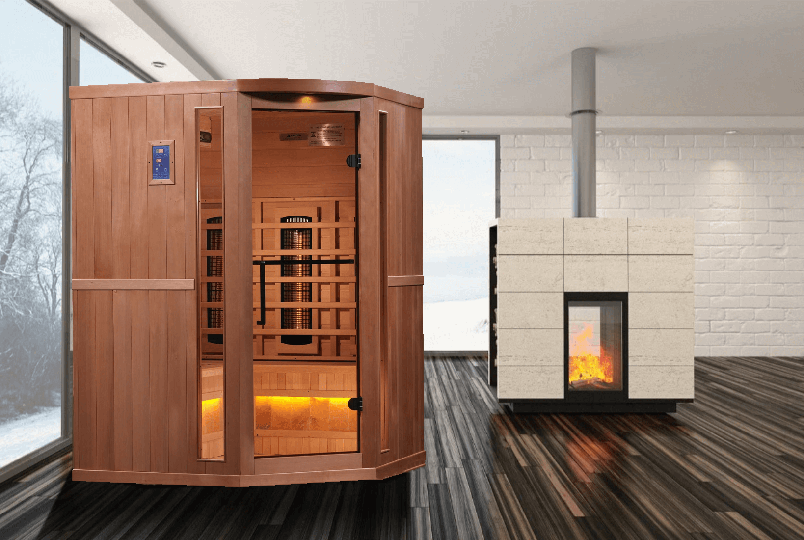 SAUNAONES™ 3 Person FAR Infrared Sauna Soothing 3
