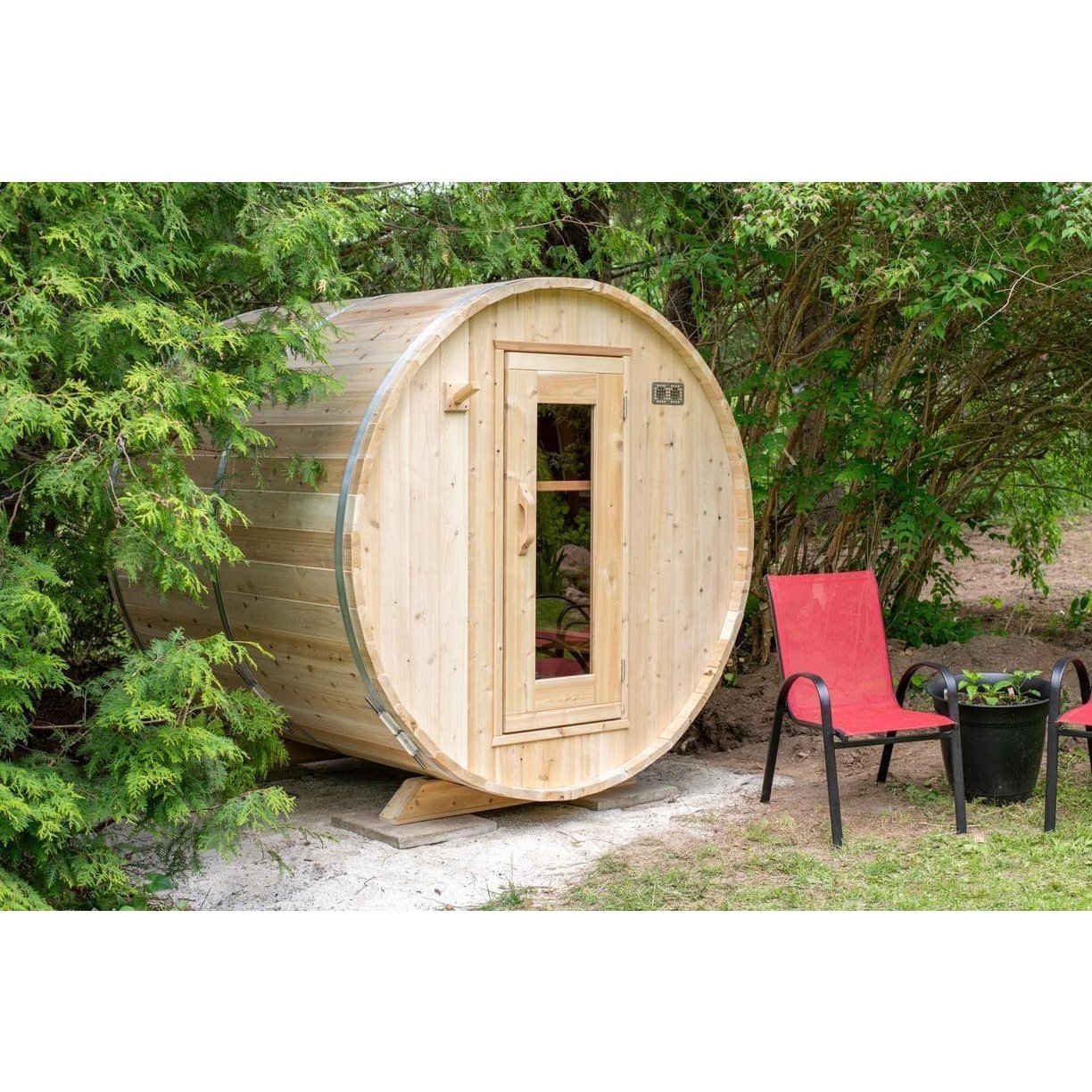 Dundalk LeisureCraft Harmony 2-4 Person Barrel Sauna - CTC22W
