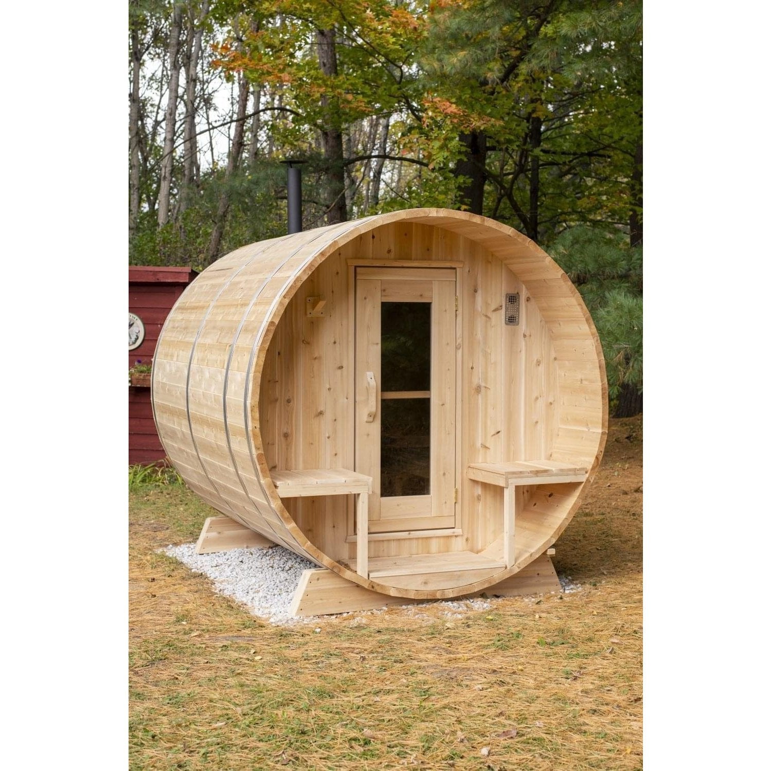 Dundalk Leisurecraft Serenity 2-4 Person Barrel Sauna - CTC2245W