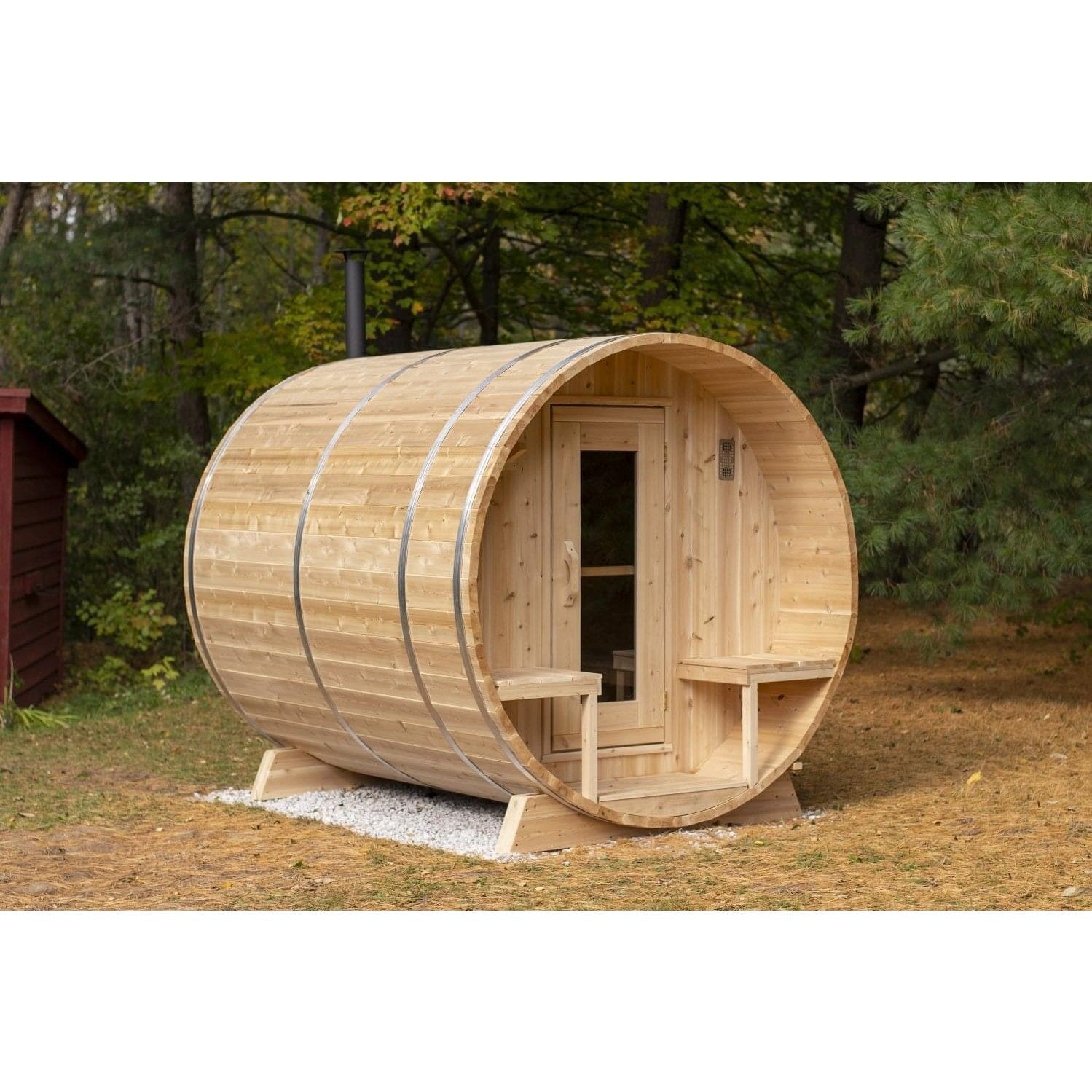 Dundalk Leisurecraft Serenity 2-4 Person Barrel Sauna - CTC2245W
