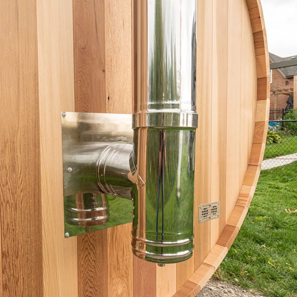 Dundalk LeisureCraft Chimney & Heat Shield Set for Out The Back Wall - Barrel Sauna - BSB212