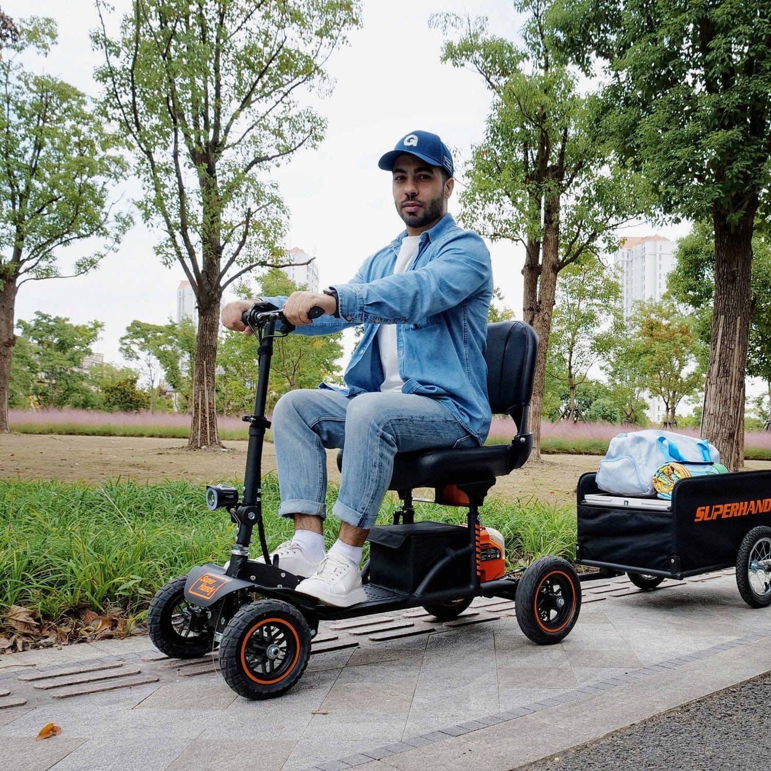 SuperHandy Explorer Mobility Scooter - Heavy-Duty Design, 48V 2Ah Battery, 350lb Capacity - GUT161