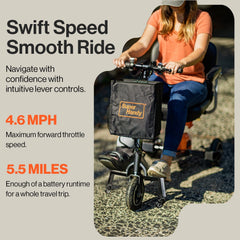 SuperHandy Passport Plus Mobility Scooter - 48V 2Ah Battery, 330Lb Max Weight - GUT140