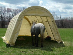 Rhino Shelter Livestock Shelter (Animal Run-In Round Style) 12’W x 20’L x 8’H – LV122008R