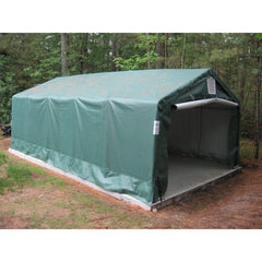 Rhino Shelter Extended Garage (Round Style) 12'W x 40'L x 8'H - GA122408R