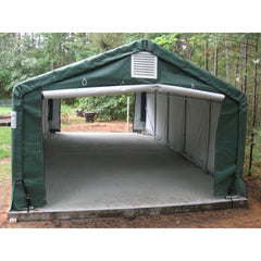 Rhino Shelter Extended Garage (Round Style) 12'W x 40'L x 8'H - GA122408R