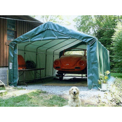 Rhino Shelter Extended Garage (Round Style) 12'W x 40'L x 8'H - GA122408R