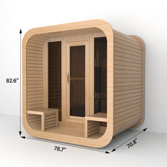 SAUNAONES™ Square Sauna Minimalist Refresh 1