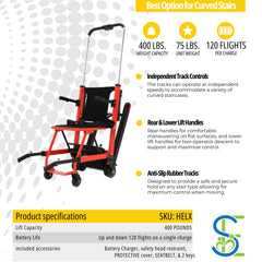 MobileStairLift Helix Mobile Stairlift - For Curved Staircases - HELX