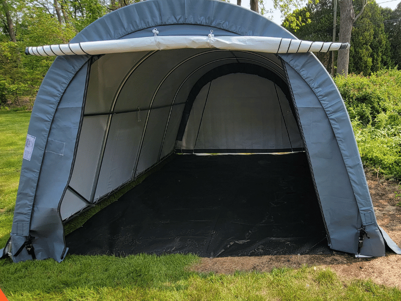 Rhino Shelters Instant Garage (Round Style) 12'W x 16'L x 8'H - GA121608R