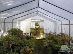 Rhino Shelter Greenhouse (House Style) 12’W x 20’L x 8’H – GH122008H