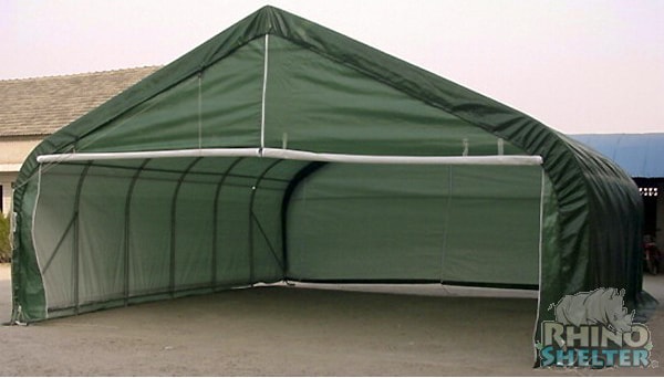 Rhino Shelter Livestock Shelter (Animal Run-In) 22’W X 24’L X 12’H – LV222412H