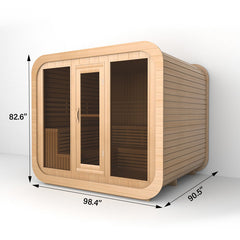 SAUNAONES™ Square Sauna Minimalist Refresh 1