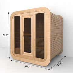 SAUNAONES™ Square Sauna Minimalist Refresh 1