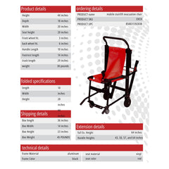 MobileStairLift EZ Evacuation Stair Chair - EVCH