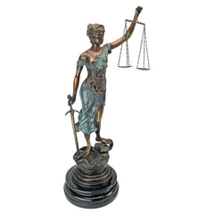 Design Toscano - Themis, Blind Justice Cast Bronze Statue: Tabletop - AA5020