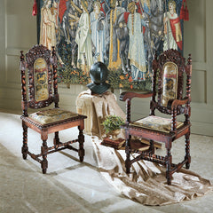 Design Toscano - Charles II Chairs: Set of Four Side Chairs and Two Armchairs - AF99119