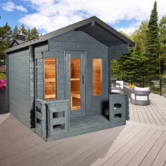 Dundalk LeisureCraft Georgian Cabin Sauna with Porch - CTC88PW