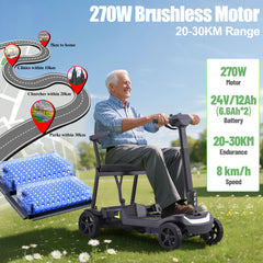 HK Easy Travelling ES02 Lightweight Folding Mobility Scooter – Portable & Travel-Friendly