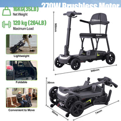 HK Easy Travelling ES02 Lightweight Folding Mobility Scooter – Portable & Travel-Friendly