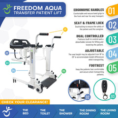 MobilePatientLift Freedom Aqua Patient Transfer Lift - FCOM-02