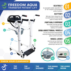 MobilePatientLift Freedom Aqua Patient Transfer Lift - FCOM-02