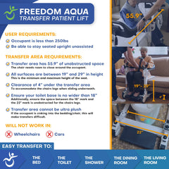 MobilePatientLift Freedom Aqua Patient Transfer Lift - FCOM-02