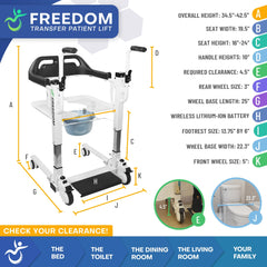 MobilePatientLift Freedom Transfer Patient Lift - FCOM