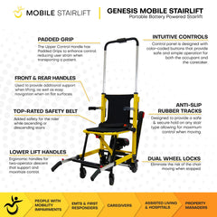 MobileStairLift Genesis Mobile Stairlift - Battery Powered & Portable Stair Lift - WCHR