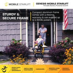 MobileStairLift Genesis Mobile Stairlift - Battery Powered & Portable Stair Lift - WCHR