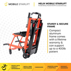 MobileStairLift Helix Mobile Stairlift - For Curved Staircases - HELX