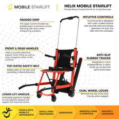 MobileStairLift Helix Mobile Stairlift - For Curved Staircases - HELX