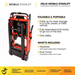 MobileStairLift Helix Mobile Stairlift - For Curved Staircases - HELX