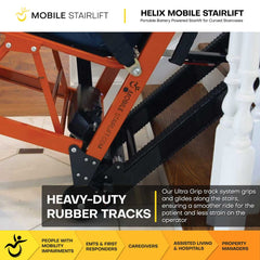 MobileStairLift Helix Mobile Stairlift - For Curved Staircases - HELX