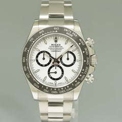 2024 NEW Rolex Daytona 126500LN White Dial Chrono Cosmograph Panda Steel Watch